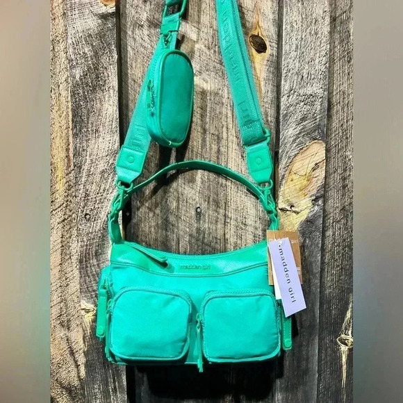 Brand New Madden Girl Green Marissa Crossbody with Accessory Pouch NWTS - Picture 1 of 9